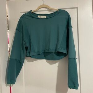 Vintage Havana cropped off the shoulder sweatshirt